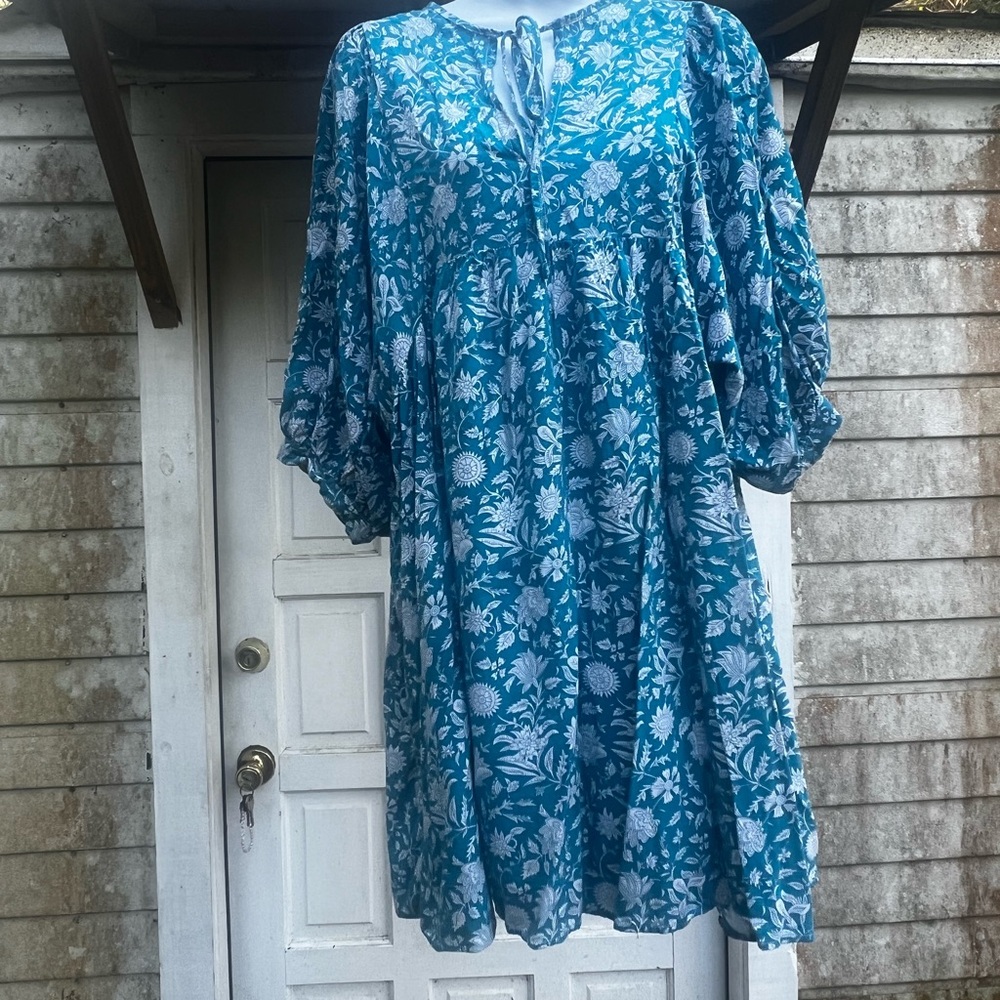 Floral Blue Dress